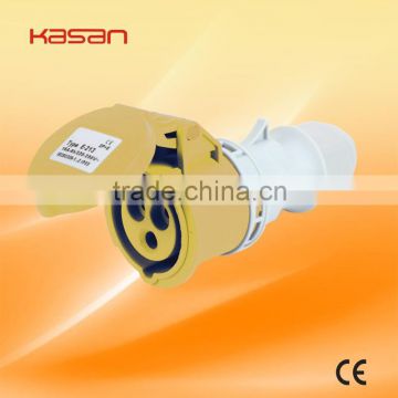 IP55 Waterproof Industrial Power Plug 2P + E 16A,110V