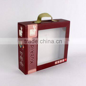 Customized cardboard paper toy box with window