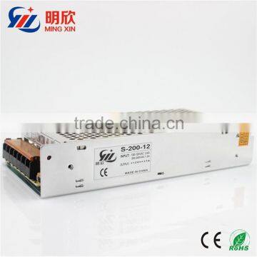 Factory price 220v ac to 12v dc 200w switching model power supply 12v 17a