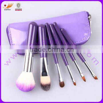 6pcs Mini Travel Makeup Brush Set with Zip Pouch