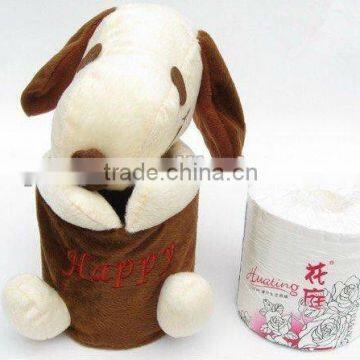 LOVELY plush animal tissue box