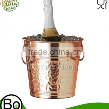 Hammered Copper-Plated Stainless Steel Wine Bucket