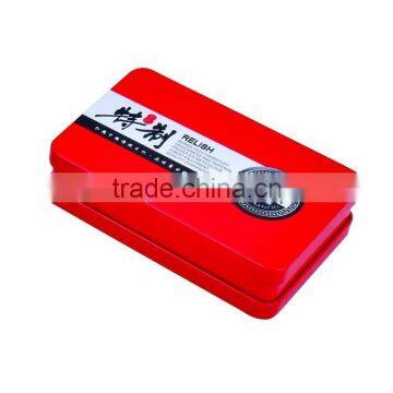 rectangular hinge tin box,tin box manufacturer