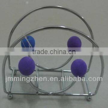 Iron wire napkin holder, chrome finish