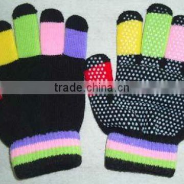 colored winter finger gloves