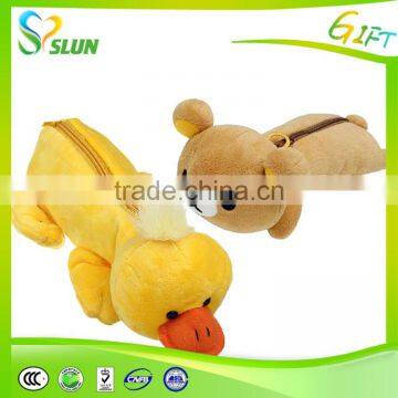 Cartoon Plush Zippered Pencil Bag photo-5