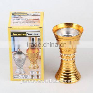 2016 new style wholesale metal silver &gold mix color in packing incense burner for arabic