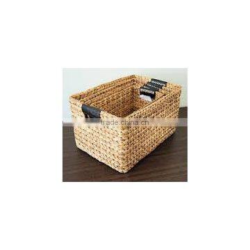 Set of 3 water hyacinth retangle shape baskets (website id: july.etop)