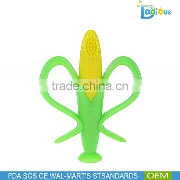 High quality 100% food grade silicone baby teether Corn teether