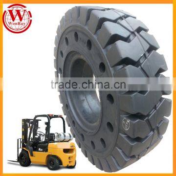 Chinese famous tire brand WonRay 21x8-9 solid forklift tire with holes for harbour and station