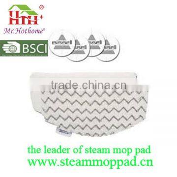 Replacement Microfiber White Mop Pads With Grey Stripe for Hard Floor Mopping and Scrubbing photo-2