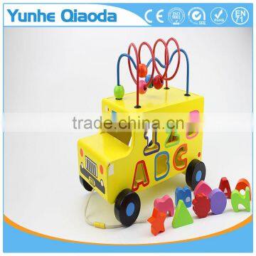 Shape Sorter and Bead Maze Truck - Pull Along Toy - Alphbet and Number Shape With Bead Maze on Top photo-3