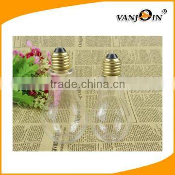 Factory Supply Golden Screw Cap Wholesale Light Bulb Shape Plastic Juice Beverage Bottle photo-3