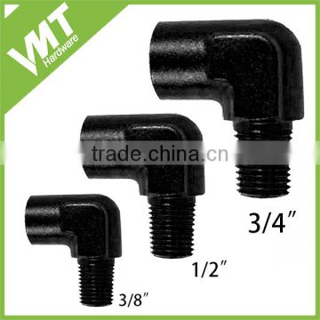 VMT aluminum anodized black ID 1/8 1/4 3/8 1/2 3/4 1" 90 degree angle female NPT fitting