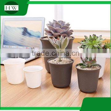 wholesale cheap round cup shape resin plastic garden flower pot