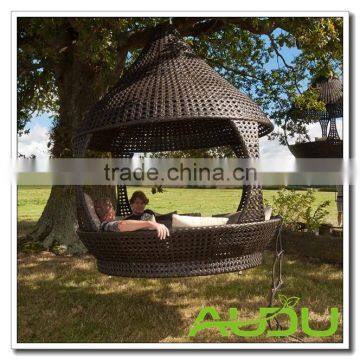 Audu Wicker Hanging Bed/Round Hanging Bed/Outdoor Hanging Bed