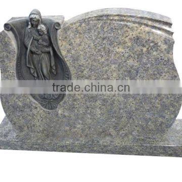 Pink Granite Heart Shaped Cemetery Headstones photo-3