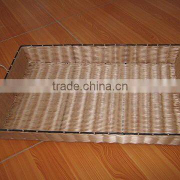 wholesale plastic rattan baskets for storage