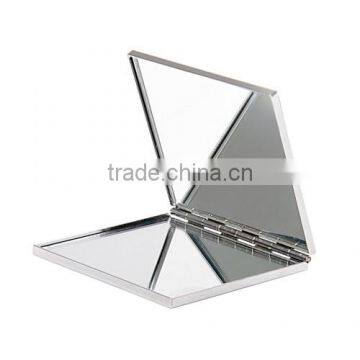 Promotional silver square metal pocket mirror