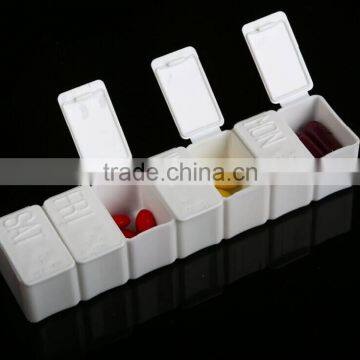 pill case with date letters Plastic 7 Days Pill Box