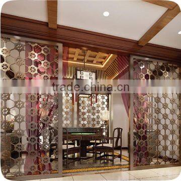 Metal Folding Room Divider Screen For Interior Decoration