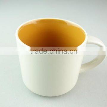 cheap stock hot sale 15oz ceramic/porcelain coffee mug hot sale inside color printing