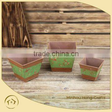 metal garden small square plant pots