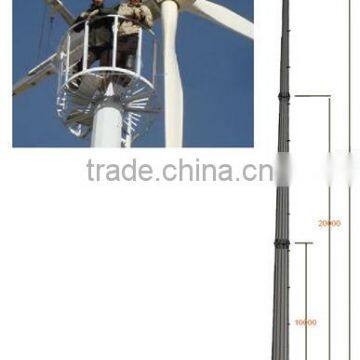 Free Stand Tower for 20kw wind turbines: 30-35M