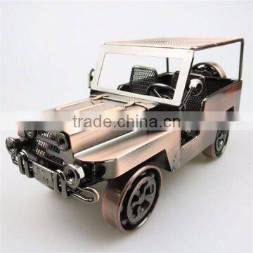 Custom Vintage Iron Sheet Jeep Car Model photo-2