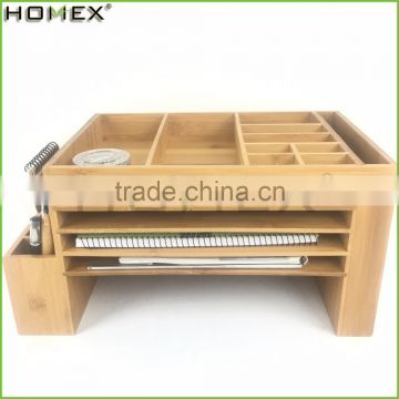 Bamboo File Holder with Desktop Organizer in Office/Homex_FSC/BSCI Factory