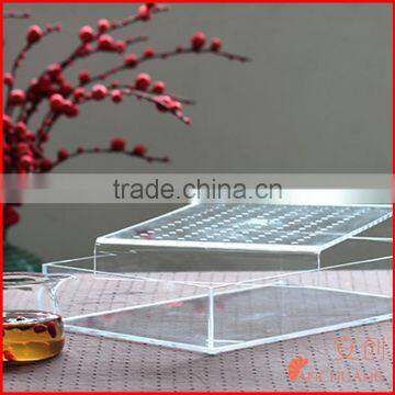Clear Acrylic Serving Tray Tea Tray With Waterproof Divider photo-2