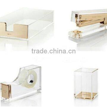 Custom wholesale acrylic office stationery 4 units set