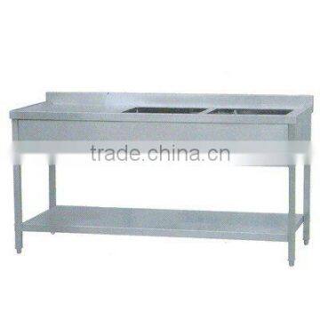 stainless steel kitchen working table.