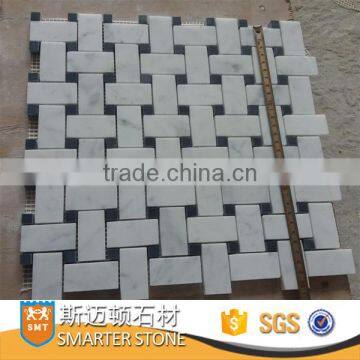 Carrara White basketweave marble mosaic for wall