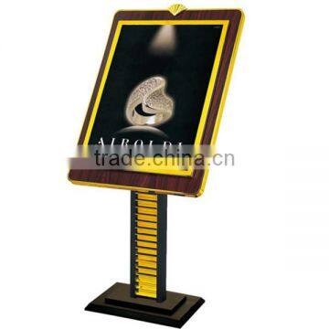 Newest design hotel poster display/ Attractive design stainless steel shop signboard/ Free standing magazine Stand P-42