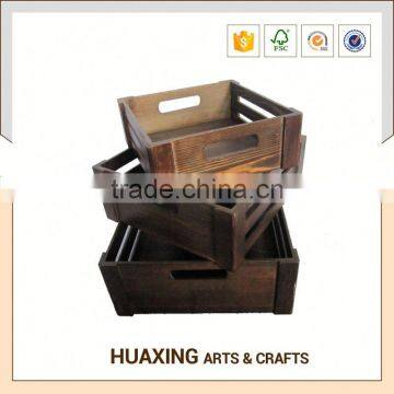 Modern Style Wooden Storage Basket for Transportation photo-3