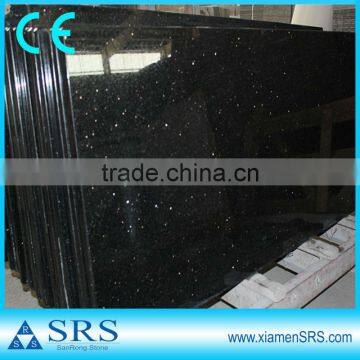 Polished Black galaxy granite stone slab