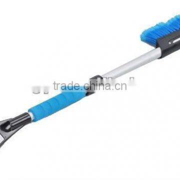 telescopic heavy-duty snow cleaning brush with ice scraper