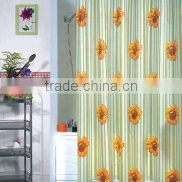 Waterproof flower Design Bathroom Shower Curtain PEVA Bath Curtain