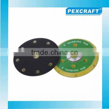 Yellow PU color,Good quality,150mm,8+1hole,Velcro/Grip Poyurethane Foam Sanding Pads