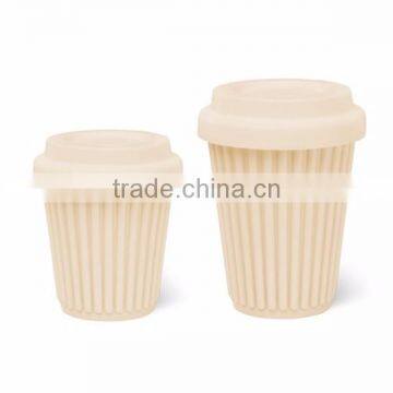 Plastic coffee cup with silicon lid wholesale,double wall silicone coffee cup,BPA free anti heating silicone sleeve coffee cup