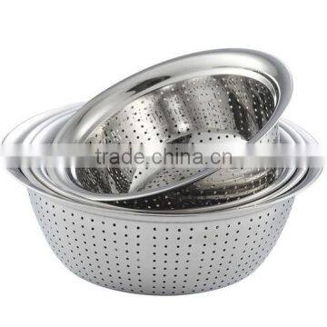 Metal Powder Coated Colander 3pieces in a Set Stainless Steel Fruit Wash Basket photo-6