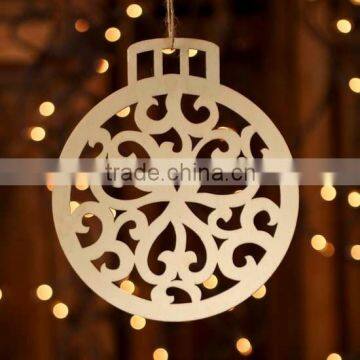 Unfinished Wood Craft Laser Cut Christmas Ornament photo-3