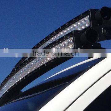 Curved 50" 288w led windscreen bracket amber led light bar ,50inch led light bar