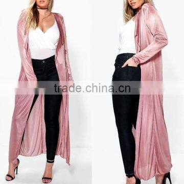 Custom Oversized Apparel Bulk Wholesale Women Winter Plus Size Satin Full Length Maxi Velvet Duster Jacket Coat xxxxl