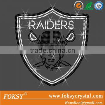 Football design Oakland Raiders rhinestone heat transfer designs