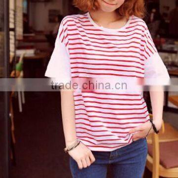 2015 girls fashion summer t shirt customize quality sexy casual lady t shirt with wholesale price