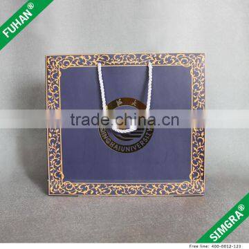 Factory Make Paper Shopping Bag With Gold Logo. photo-6