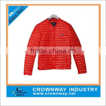 100% polyester lightweight jacket orange winter jacket men