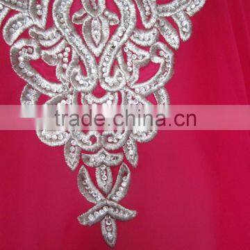 PINK EMBROIDERED Georgette CAFTAN Kaftan Tunic Poncho Zip Cover up photo-3